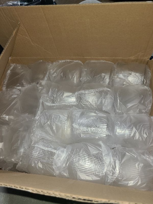 Photo 1 of 36 count Origami Ripple Unbreakable Stemless Plastic Wine Champagne Whiskey Glasses Elegant Durable Disposable Indoor Outdoor Ideal for Home, Office, Bars, Wedding, Ribbed 12 Ounce Cups (Clear)