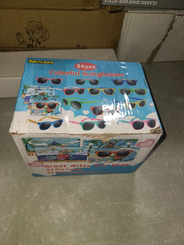 Photo 1 of 24Pack Kids Sunglasses Bulk Party Favors for Kids 4-8 Neon Toddlers Sunglasses UV400 Protection Boys Girls Classroom Prizes Goodie Bag Stuffers Summer Outdoor Pool Party Supplier Toys Birthday Gifts