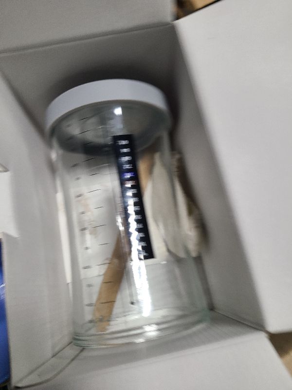 Photo 1 of 50oz/1500ml Pro Sourdough Starter Kit – Extra Thermometer Strips and Breathable Covers Included in Sourdough Starter Jar – A Perfect Sourdough Bread Starter Kit for Beginners to Expert