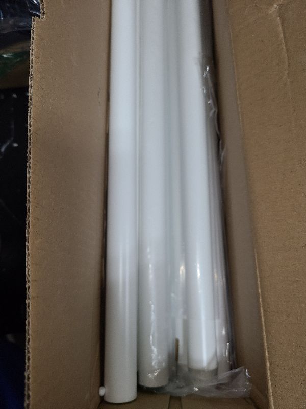 Photo 1 of VOIIY 2 Pack Curtain Rods for Windows 48 to 84 Inch(4-7 Feet),White 1'' Diameter Drapery Rods with End Cap Style Design,Modern Adjustable Heavy Duty Curtain Rod,Size:36''-88''