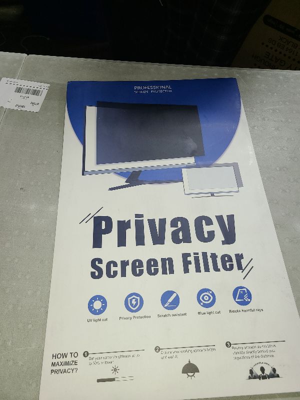 Photo 1 of IPROKKO [2-Pack] 24 Inch Computer Privacy Screen Filter for 16:10 Widescreen Monitor, Removable 24in Anti Blue Light Glare Privacy Shield, Anti Spy Security Protector