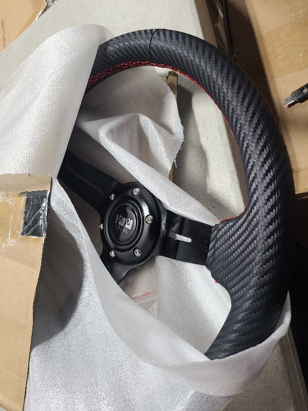 Photo 1 of 10L0L Golf Cart Steering Wheel, Universal Design Fit for Yamaha, EZGO RXV & TXT, Club Car DS, Club Car Precedent Tempo, Most Golf Cart(Carbon Black)