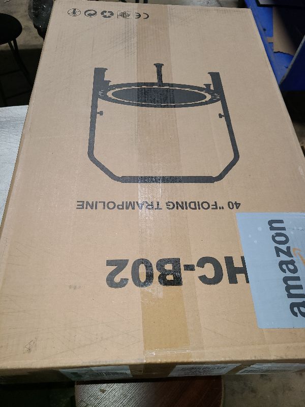 Photo 1 of 40"/48" Foldable Mini Trampoline Load 330lbs,Portable Exercise Rebounder Trampoline with Adjustable Foam Handle,Fitness Trampoline for Adults (40 in with handrail)