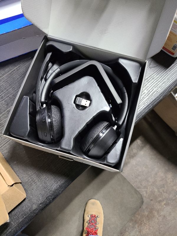 Photo 1 of (Upgraded Version) Wireless Headset, Bluetooth Headset with Noise Cancelling Microphone, Best Headphones with Mic Mute & USB Dongle for PC/Computer/Laptop/Cell Phones/Remote Work/Call Center