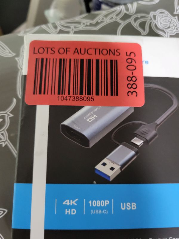 Photo 1 of HDMI Capture Card,USB C Video Capture Device,4K USB to HDMI Capture Card for Live Streaming Gaming Recording Teaching Meeting Work with OBS Studio PotPlayer QuickTime Player (4K in 1080P Out)