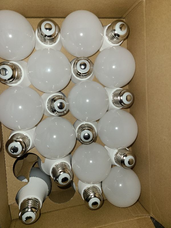 Photo 1 of BUBO A19 LED Light Bulbs, 60 Watt Equivalent LED Bulbs, Soft White 2700K, 800 Lumens, E26 Standard Base, Non-Dimmable, 8W Soft White LED Bulbs for Bedroom Living Room Home Office, 24 Pack