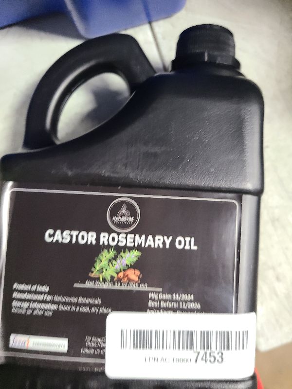 Photo 1 of Naturevibe Botanicals Castor Rosemary Oil 32 Ounces | 100% Pure and Natural | Great for Skin Care and Hair Care