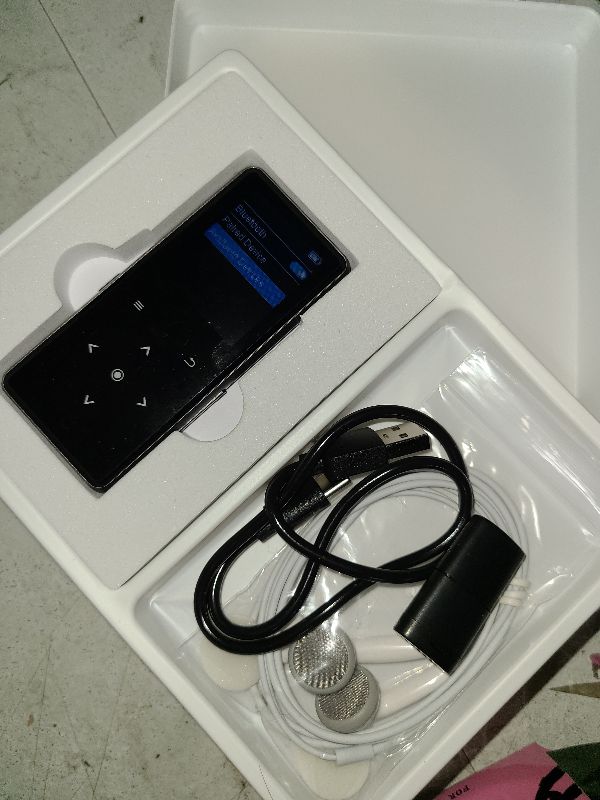 Photo 1 of 64GB MP3 Player with Bluetooth 5.2, AiMoonsa Music Player with Built-in HD Speaker, FM Radio, Voice Recorder, HiFi Sound, E-Book Function, Earphones Included