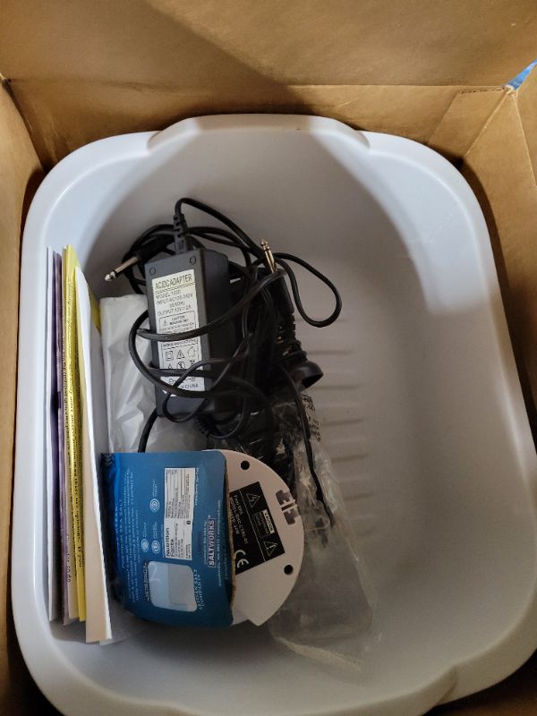 Photo 1 of Ionic Foot Bath Detox Machine - Foot Spa Bath for Home Use - Free Regain Health & Vitality Booklet & Brochure - 2 Arrays, 20 Basin Liners, Detox Sea Salt, Basin 12QT