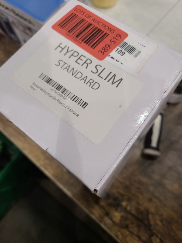 Photo 1 of ***FACTORY SEALED*** Bluewave Bedding Hyper Slim Gel Memory Foam Pillow for Stomach and Back Sleepers - Thin, Flat Design for Cervical Neck Alignment and Deeper Sleep (2.25-Inches Height, Standard Size)