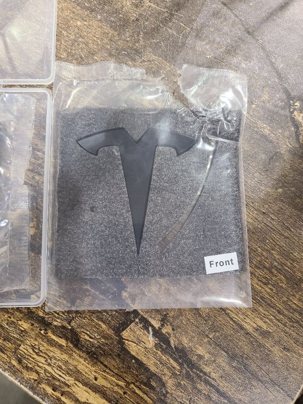 Photo 1 of Emblem Accessories for Tesla Model 3 Logo Sticker 2023 2022-2017 Model 3 Decals (Black)