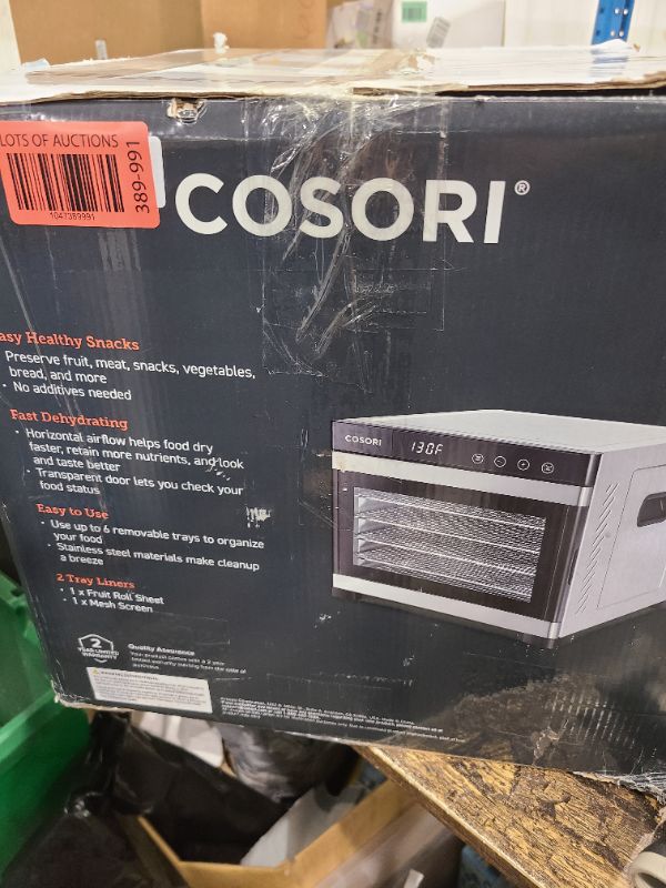 Photo 1 of COSORI Food Dehydrator, Bigger Than 7 Trays With Large 6.5" Drying Space, 600W Power Saves More Time Than 480W, 165°F Dehydrated Dryer for Jerky, Dog Treats, Herbs, Meat, Fruit, and Yogurt, Silver