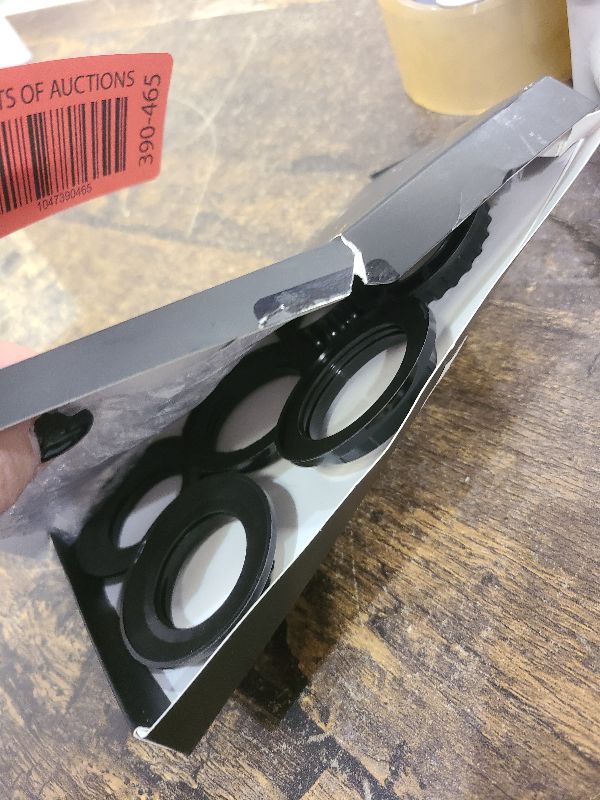 Photo 1 of DiCUNO Lamp Shade Rings, E26 Light Socket Collar Ring, Black Threaded Reducer 1-3/8 Inches (34mm) and 1-1/2 Inch (39mm), Hanging Lamp Holder Parts, (34mm * 2pcs; 39mm * 2pcs)