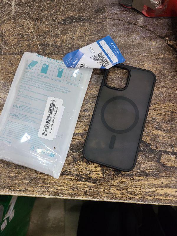 Photo 1 of FNTCASE for iPhone 12 Phone Case: for iPhone 12 Pro Magnetic Matte Textured Military Grade Drop Protection Translucent Cell Cover - Slim Durable Shockproof Protective Bumper