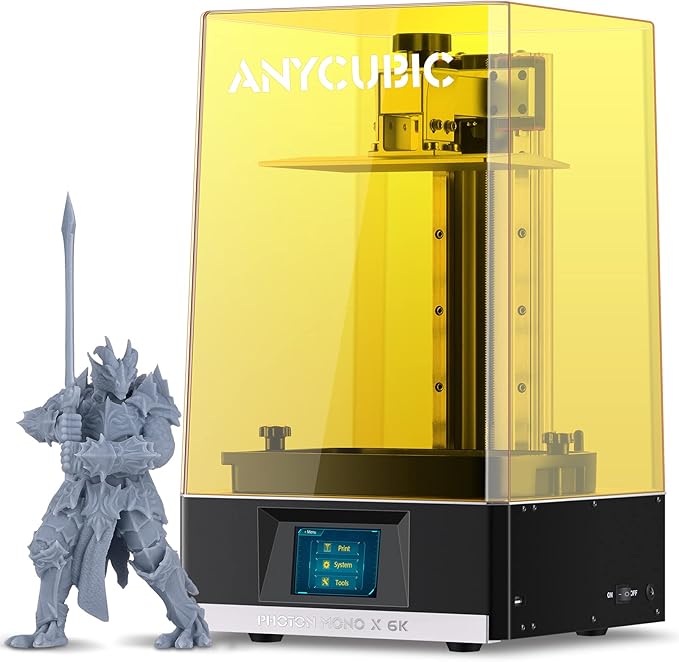 Photo 1 of ANYCUBIC Resin 3D Printer, Photon Mono X 6K 9.25" 6K HD Monochrome Screen Fasting UV LCD 3D Printer, Parallel Matrix UV LED Light Source, 7.8'' x 4.8'' x 9.6'' Printing Size