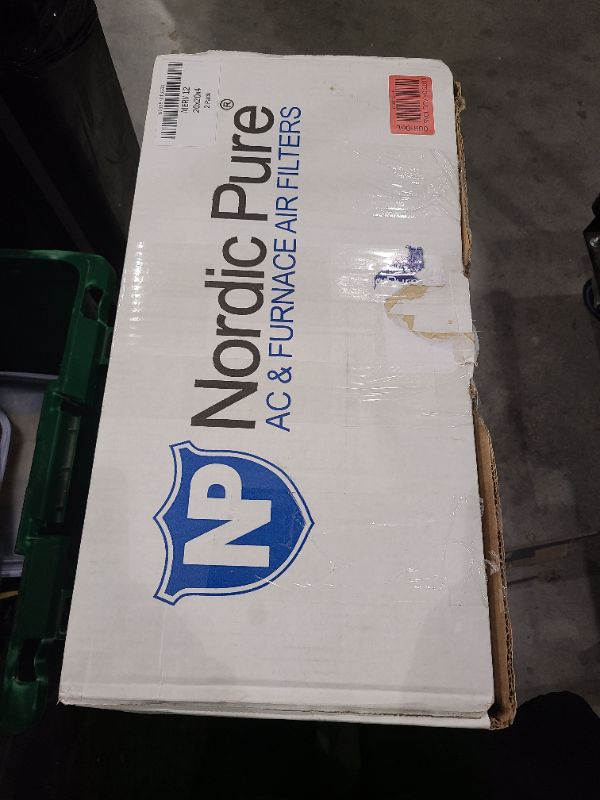 Photo 1 of Nordic Pure 20x20x4 (19_1/2 x 19_1/2 x 3_5/8) Pleated MERV 12 Air Filters 2 Pack