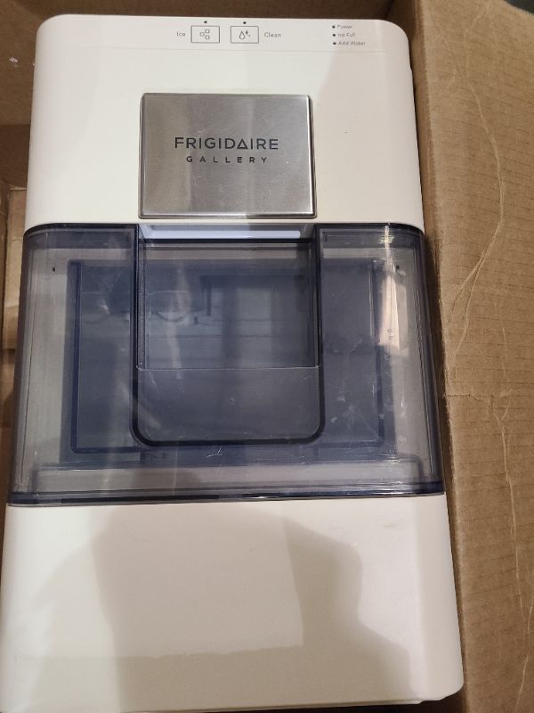 Photo 1 of Frigidaire Nugget Ice Maker, Countertop Ice Machine with Transparent Window, Sonic Ice Maker with 44 lbs. Capacity, Auto Self Cleaning Ice Maker Machine, 2.0 Gen, Cream - 16.75D x 11.75W x 20.25H