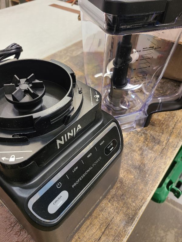 Photo 1 of Ninja BR201AMZ Professional Blender 2.0, 1200 Watts, Auto-iQ Program, Total Crushing Blades, 72-oz. Pitcher, 4 Manual Speeds for Smoothies, Shakes, and Frozen Drinks, Dishwasher-Safe Parts, Dark Grey