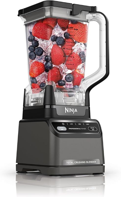 Photo 1 of Ninja BR201AMZ Professional Blender 2.0, 1200 Watts, Auto-iQ Program, Total Crushing Blades, 72-oz. Pitcher, 4 Manual Speeds for Smoothies, Shakes, and Frozen Drinks, Dishwasher-Safe Parts, Dark Grey