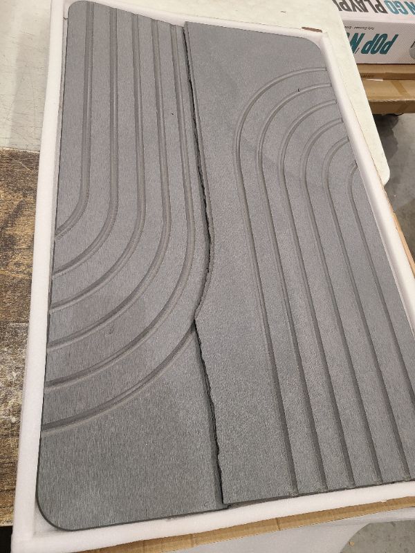 Photo 1 of Large Stone Bath Mat for Bathroom, Diatomaceous Earth Stone Bath Shower Mat, Non Slip Super Absorbent Quick Drying Diatomite Stone Bath Shower Mat for Bathroom, 32" x 20", Grey (Boho Style)