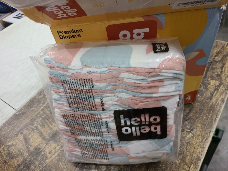 Photo 1 of Hello Bello Premium Diapers Size 4, Honeysuckle Designs, 58ct Club Box, Hypoallergenic and Extra Absorbent