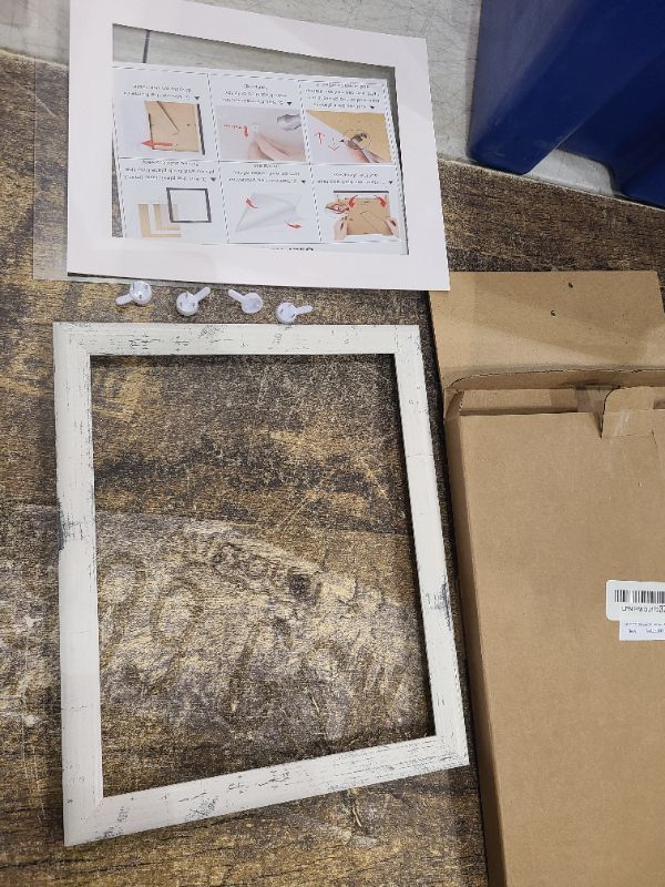 Photo 1 of AEVETE Picture Frame 8x10 White Wash Photo Frames Rustic for Wall and Desk Decor