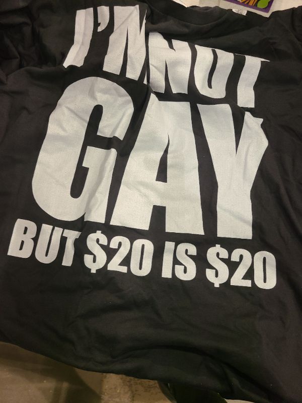 Photo 1 of 20 Bucks is 20$ Humorous Bargain Funny T-Shirt Size XL