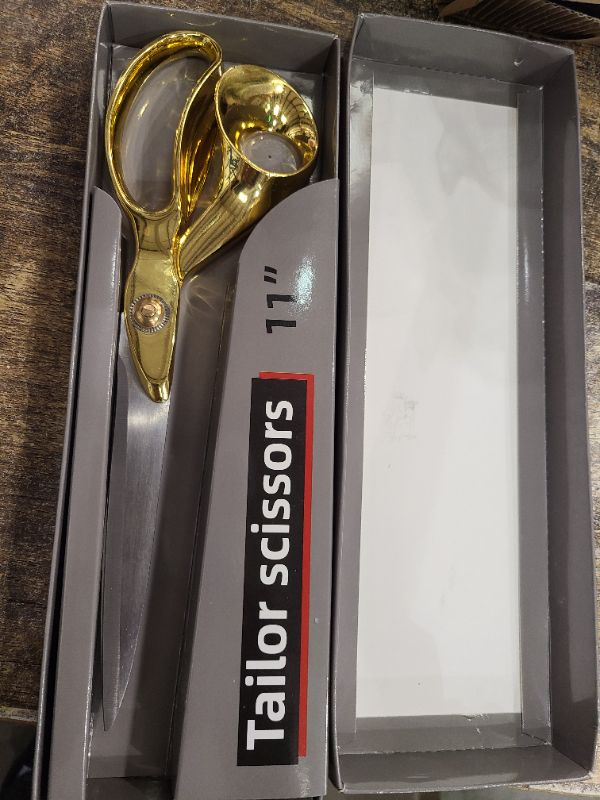 Photo 1 of 11 Inch Gold Scissors for Grand Opening – Heavy Duty Gold Ribbon Cutting Scissors for Special Events Inaugurations Ceremonies Sharp Stainless Steel Shears Best Shears for All Purposes
