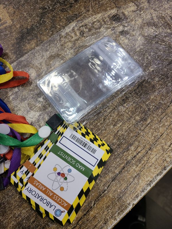 Photo 1 of 10 Pieces Science Name Badge Science Decorations Party Lanyards Scientist Theme for School Party