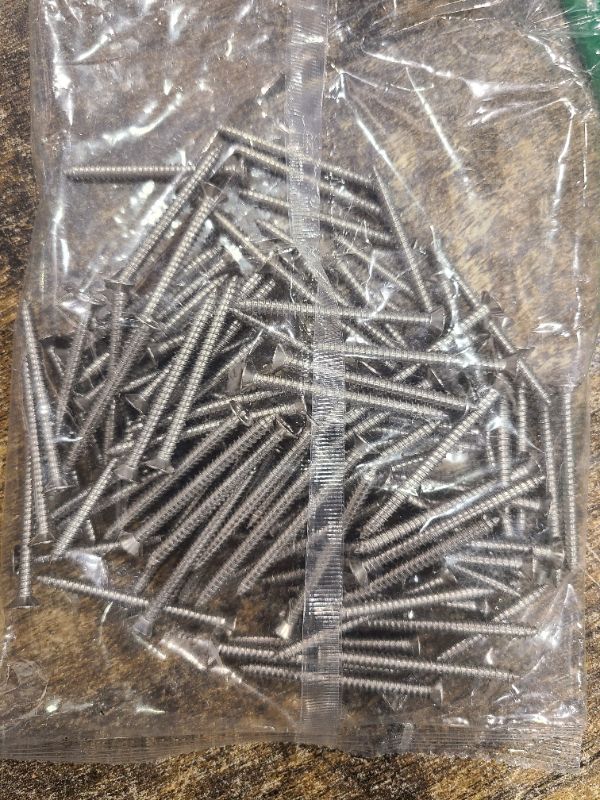 Photo 1 of #8 x 2" Wood Screw 100Pcs 18-8 (304) Stainless Steel Screws Flat Head Phillips Fast Self Tapping Drywall Screws by SG TZH