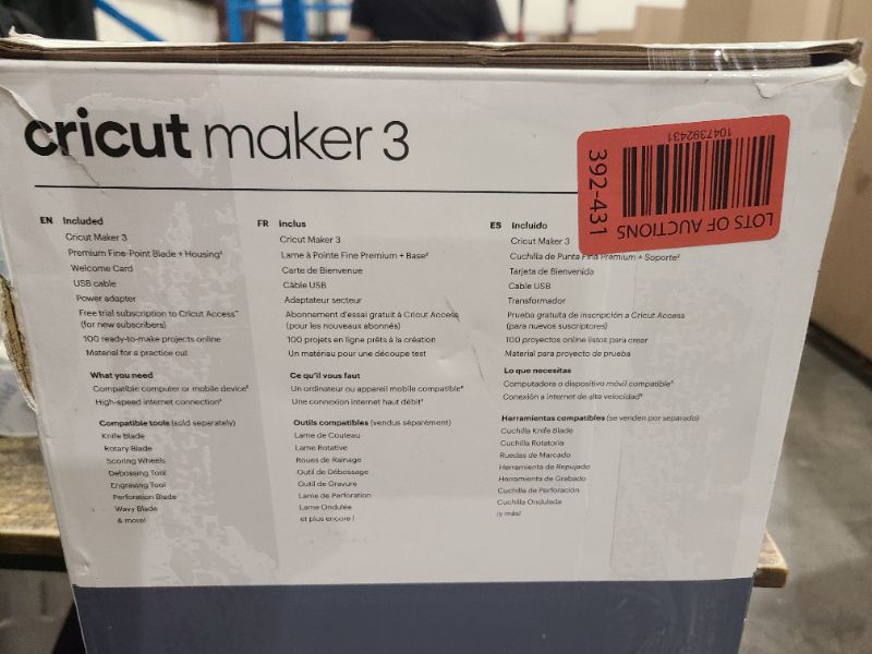 Photo 1 of Cricut Maker 3 & Digital Content Library Bundle - Includes 30 images in Design Space App - Smart Cutting Machine, 2X Faster & 10X Cutting Force, Cuts 300+ Materials, Blue