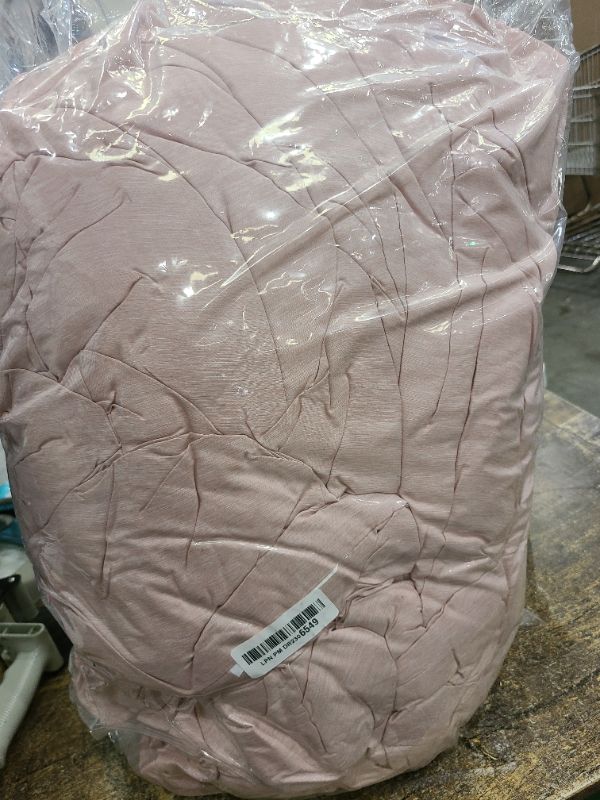 Photo 1 of Monbix Full Comforter Set - 7 Pieces Light Pink Bed in a Bag Full Size Bedding Sets with Comforters, All Seasons Down Alternative Comforter with Sheets,Pillowcases & Shams