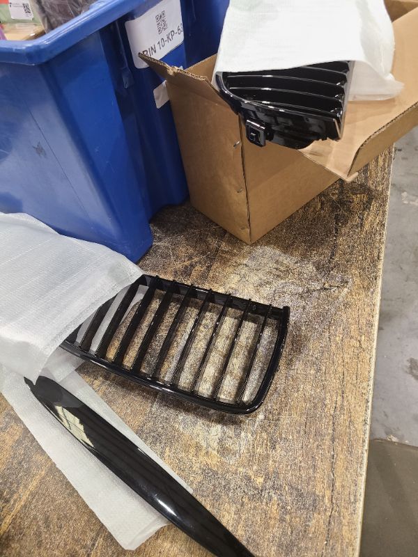 Photo 1 of AggAuto Front Kidney Grille Glossy Black Single Slat Compatible with BMW E90/E91 3 Series 2005-2008