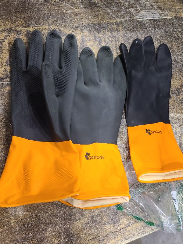 Photo 1 of Gastody XL Protective Gloves, Black and Orange, Unisex