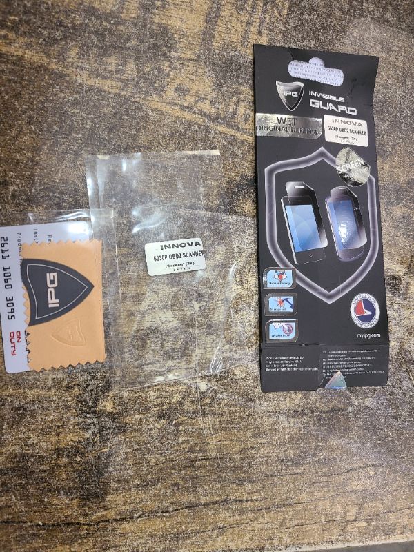 Photo 1 of IPG for INNOVA 6030P OBD2 Scanner Code Reader Screen Protector (2 Units) Hydrogel Invisible Screen Guard - HD Quality/Self-Healing/Bubble -Free for 6030P