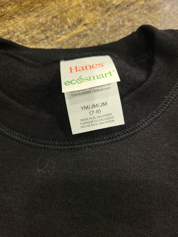 Photo 1 of Hanes girls Ecosmart Graphic Sweatshirt Pullover Sweater, Black, Medium US