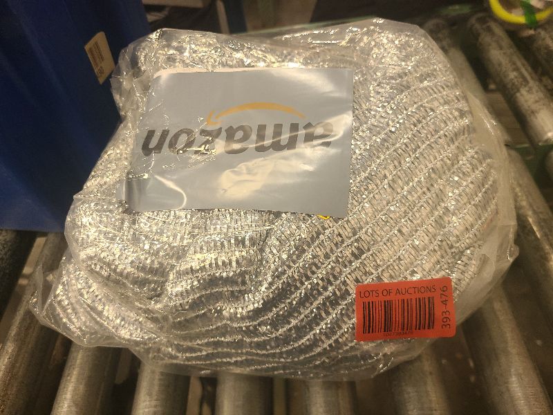 Photo 1 of 70% Aluminet Shade Cloth - Reflective Aluminium Shade Netting Sun Shade Cover with Grommets for Cars, Dogs, Outdoor, RV, Patio (8x12FT)