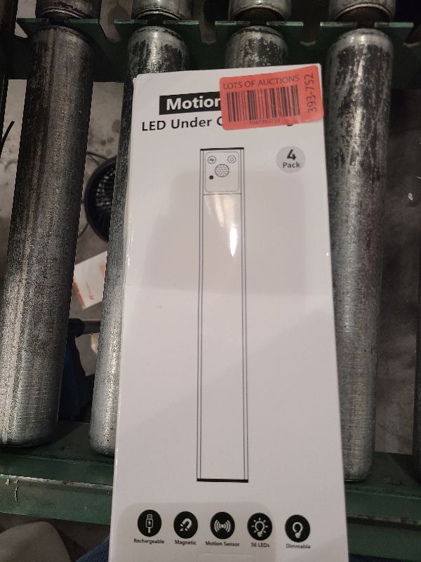 Photo 1 of 12" Thin Motion-Activated Under Cabinet Lighting, Aluminum Alloy Under Counter Lights for Kitchen, 3-Color-Temps Magnetic Closet Lights, Rechargeable Motion Sensor Light Indoor (4Pack, Silver)