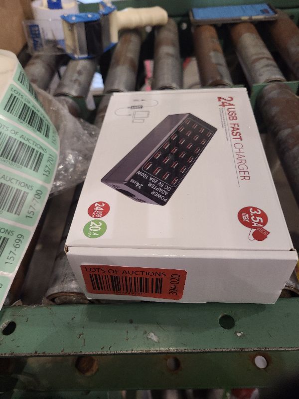 Photo 1 of 24-Port 100 watt (20 A) Charging Station for Multiple Devices, Phone Charging Station with Rapid Charging, Multiple USB Charging Station for Hotels, Schools, Shops, Shopping Malls and Travel