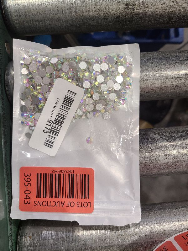 Photo 1 of 576 Pieces SS30 SS34 SS40 AB Crystal Rhinestones Glass Stones Glitter Gems Flat Back Brilliant Round Rhinestones for Nail Crafts Makeup Clothes Shoes Decorations(SS30,White AB)