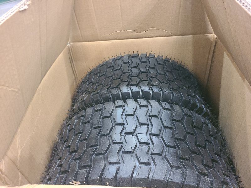 Photo 1 of (2-Pack) 20x8.00-8 Lawn Mower Tires (4 ply Tubeless), Replacement Tubeless Tires for Riding Lawnmowers, Golf Carts, and ATVs, Rim Not Included