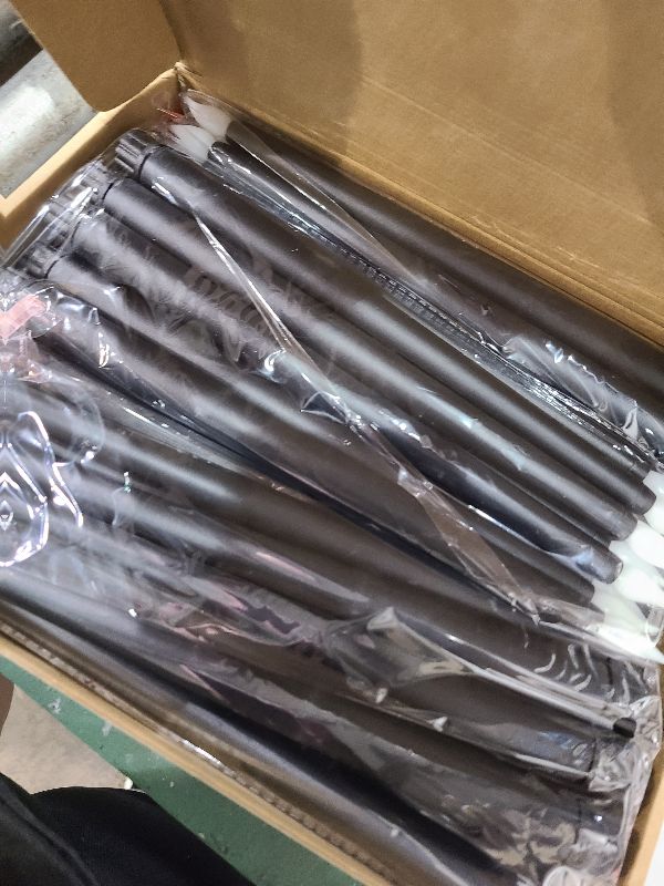 Photo 1 of 36 Pieces Flameless Taper Candles 11 Inch Flickering Faux LED Battery Operated Electric Fake Candles for Christmas Halloween Birthday Wedding Party Supplies(Black)