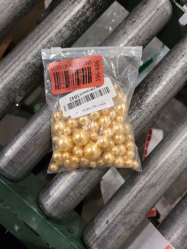 Photo 1 of 20mm 14mm 10mm 100 PCS Gold Beads for Centerpiece Vases, No Hole Faux Pearl Beads, Vase Filler Pearls, Floating Candle for Home Wedding Table Decor