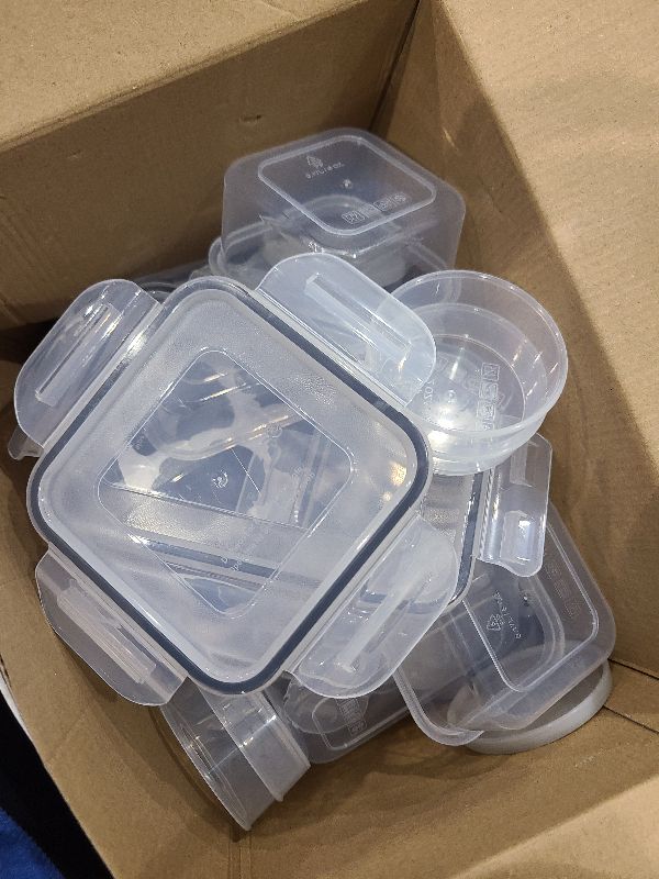 Photo 1 of 40 PCS Food Storage Containers with Lids Airtight (20 Containers & 20 Lids), Plastic Storage Meal Prep Container-Stackable 100% Leakproof & Microwave Organization and Storage Sets, Lunch Containers