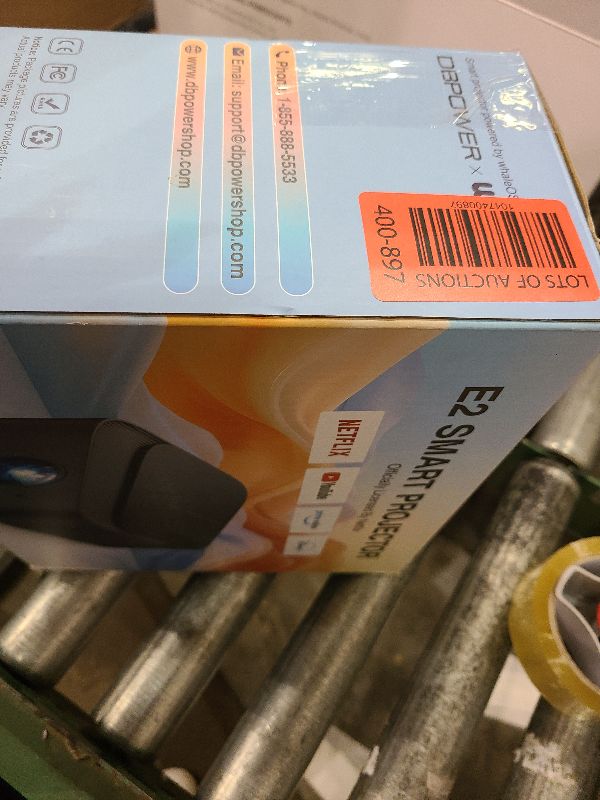 Photo 1 of [2025 Netflix-Official | 386+ Built-in Apps] DBPOWER E2 Smart Projector with WiFi and Bluetooth, Mini Projector 4K Support with Netflix, Youtube, Disney+, Hulu, Max, Crunchyroll w Portable Case