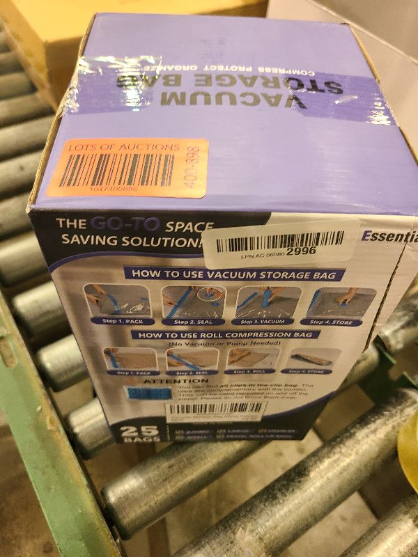 Photo 1 of 25 Pack Vacuum Storage Bags, Space Saver Vacuum Storage Bags, Vacuum Seal Bags for Clothing, Clothes, Comforters and Blankets, Hand Pump Included