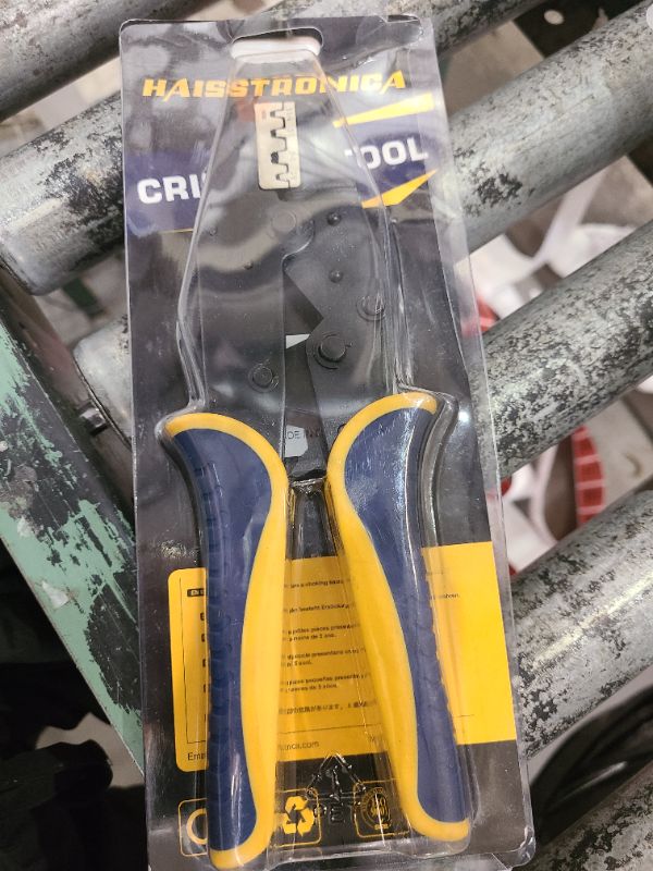Photo 1 of Haisstronica Crimping Tool for Non-Insulated Open Barrel Terminals Receptacles,AWG 20-10 Ratchet Wire Crimper Tool,Wire Terminal Crimper HS-5327