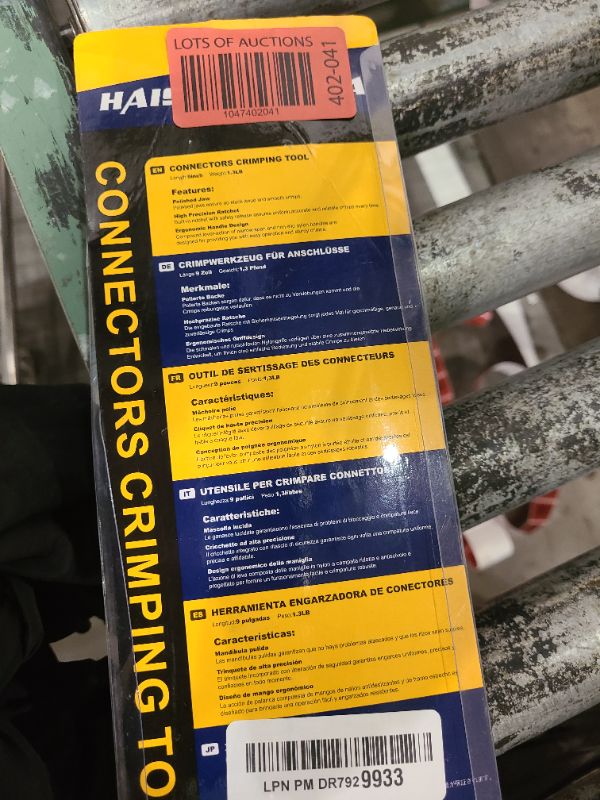 Photo 1 of Haisstronica Crimping Tool for Non-Insulated Open Barrel Terminals Receptacles,AWG 20-10 Ratchet Wire Crimper Tool,Wire Terminal Crimper HS-5327