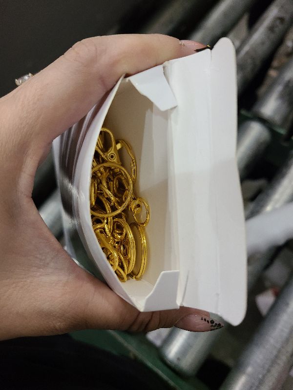 Photo 1 of 100PCS Gold Swivel Clasps Lanyard Snap Hooks with Key Rings, Key Chain Clip Hooks Lobster Claw Clasps for Keychains Jewelry DIY Crafts