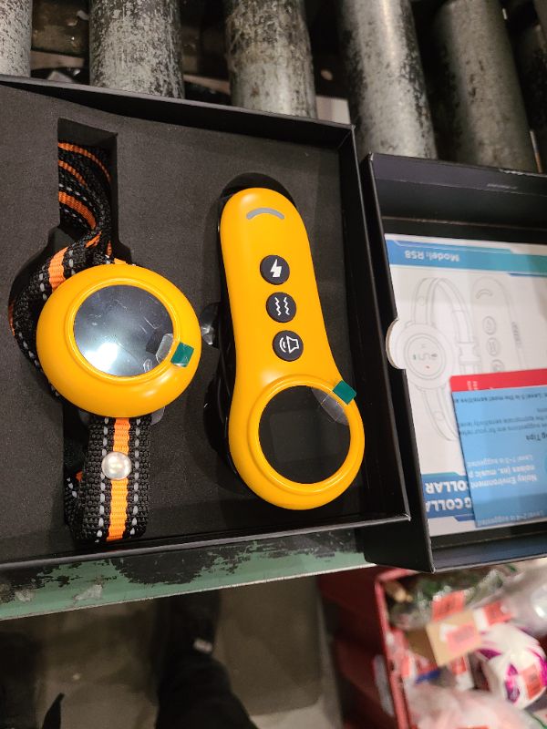 Photo 1 of 2-in-1 Dog Shock Collar & Dog Bark Collar - Smart Anti Barking Dog Training Collar with 5 Adjustable Sensitivity & 3300FT Remote for All Breeds IP67 Waterproof Rechargeable E-Collar (Orange)